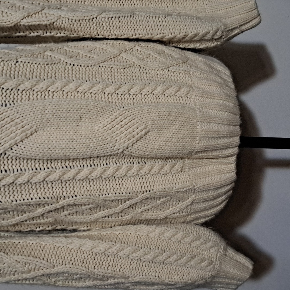 B65 JODIFL Cable Knit Sweater Deary Sz Sm Wide Ribbed Hems Crew Neck Oversized - Picture 3 of 9